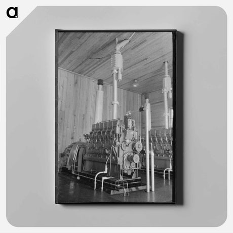 アートパネル-Diesel Engines at Electric Power Station near Burrwood, Louisiana
 - ラッセル リー Canvas.