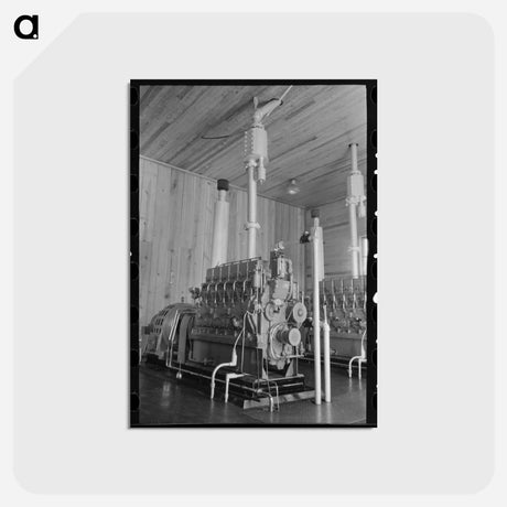 アートポストカード-Diesel Engines at Electric Power Station near Burrwood, Louisiana
 - ラッセル リー Postcard.