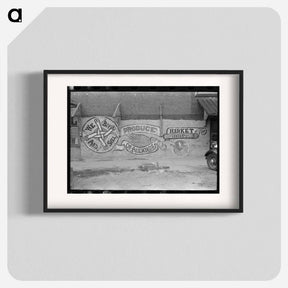 アートポスター-Sign on Building, Wells Point, Texas
 - ラッセル リー Poster.