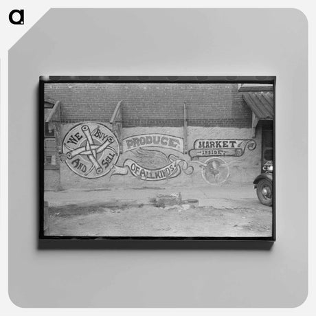 アートパネル-Sign on Building, Wells Point, Texas
 - ラッセル リー Canvas.