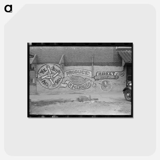 アートポストカード-Sign on Building, Wells Point, Texas
 - ラッセル リー Postcard.