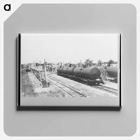 アートパネル-Loading Platform for Tank Cars, Seminole Oil Field, Oklahoma
 - ラッセル リー Canvas.