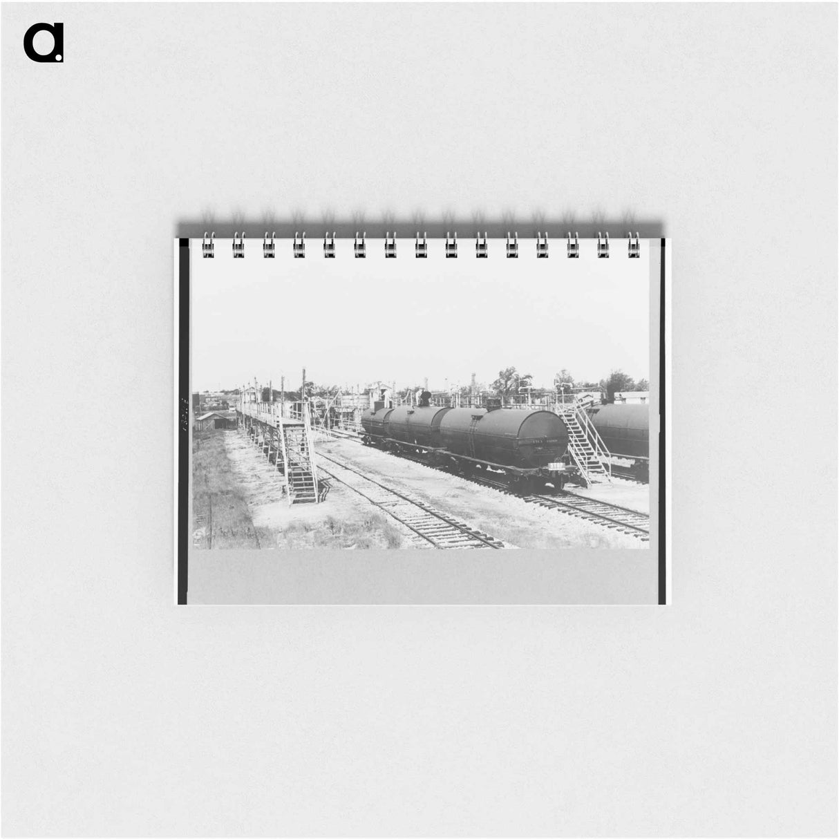 アートメモ帳-Loading Platform for Tank Cars, Seminole Oil Field, Oklahoma
 - ラッセル リー Memo.