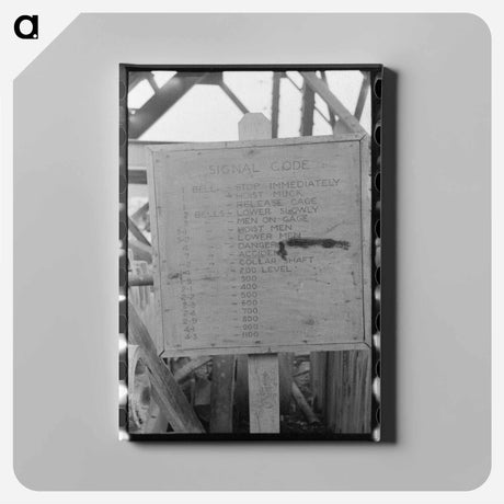 アートパネル-Signal Code at Gold Mine, Mogollon, New Mexico
 - ラッセル リー Canvas.
