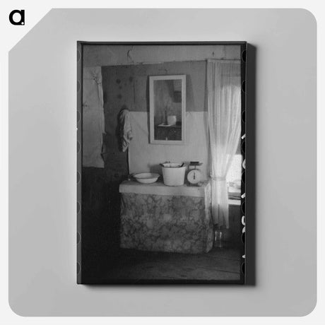 アートパネル-Washstand in Homesteader's Log House, Pie Town, New Mexico
 - ラッセル リー Canvas.