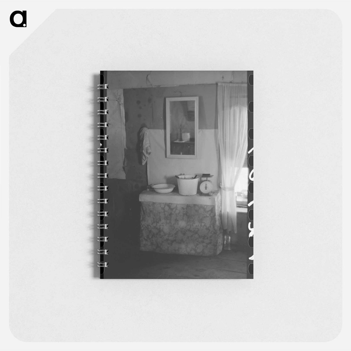アートメモ帳-Washstand in Homesteader's Log House, Pie Town, New Mexico
 - ラッセル リー Memo.
