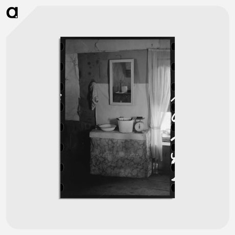 アートポストカード-Washstand in Homesteader's Log House, Pie Town, New Mexico
 - ラッセル リー Postcard.