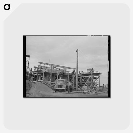 アートポストカード-Umatilla Ordnance Depot Headquarters Construction
 - ラッセル リー Postcard.