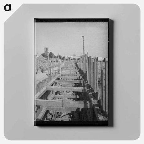 アートパネル-Sewage Disposal Plant Construction, San Diego
 - ラッセル リー Canvas.