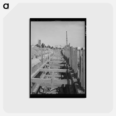 アートポストカード-Sewage Disposal Plant Construction, San Diego
 - ラッセル リー Postcard.