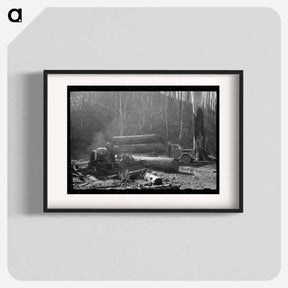 アートポスター-Loading Logs onto Truck, Tillamook County, Oregon
 - ラッセル リー Poster.
