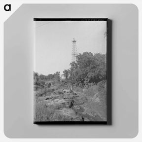 アートパネル-Oil Derrick and Polluted Stream, Oklahoma City
 - ラッセル リー Canvas.