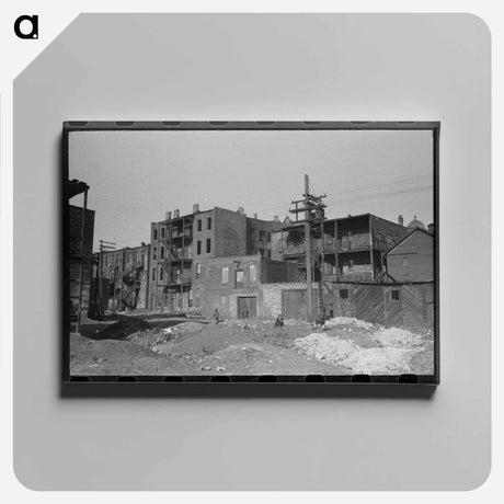 アートパネル-Vacant Lots and Apartment Buildings in Chicago
 - ラッセル リー Canvas.