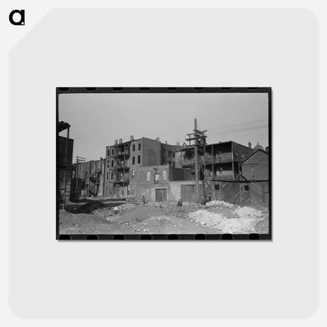 アートポストカード-Vacant Lots and Apartment Buildings in Chicago
 - ラッセル リー Postcard.