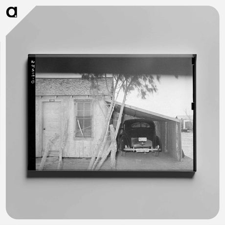 アートパネル-House, Garage, and New Car of Mexican Family, Crystal City, Texas
 - ラッセル リー Canvas.