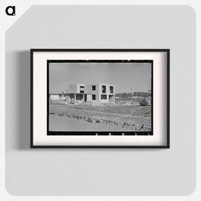 アートポスター-Men Working on Roof, Jersey Homesteads
 - ラッセル リー Poster.