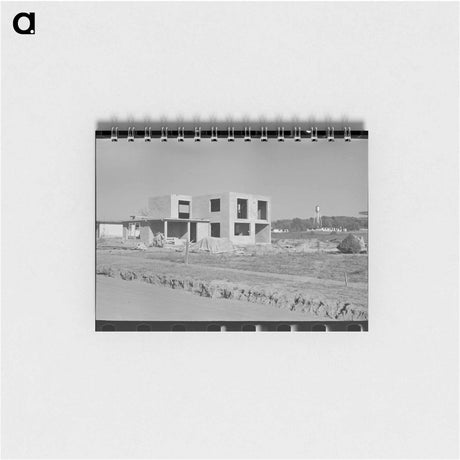 アートメモ帳-Men Working on Roof, Jersey Homesteads
 - ラッセル リー Memo.