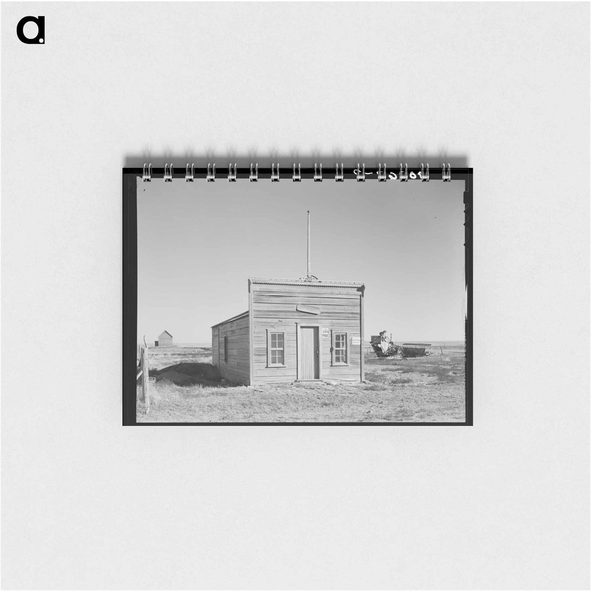 アートメモ帳-Old Justice Court and U.S. Commissioners Court in Dagmar, Sheridan County, Montana
 - ラッセル リー Memo.