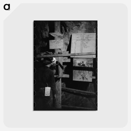 アートポストカード-Miner Using Telephone at 500-Foot Level
 - ラッセル リー Postcard.