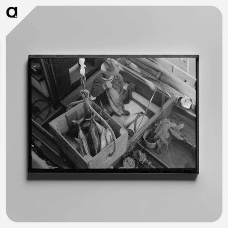 アートパネル-Unloading Tuna at Astoria Docks
 - ラッセル リー Canvas.
