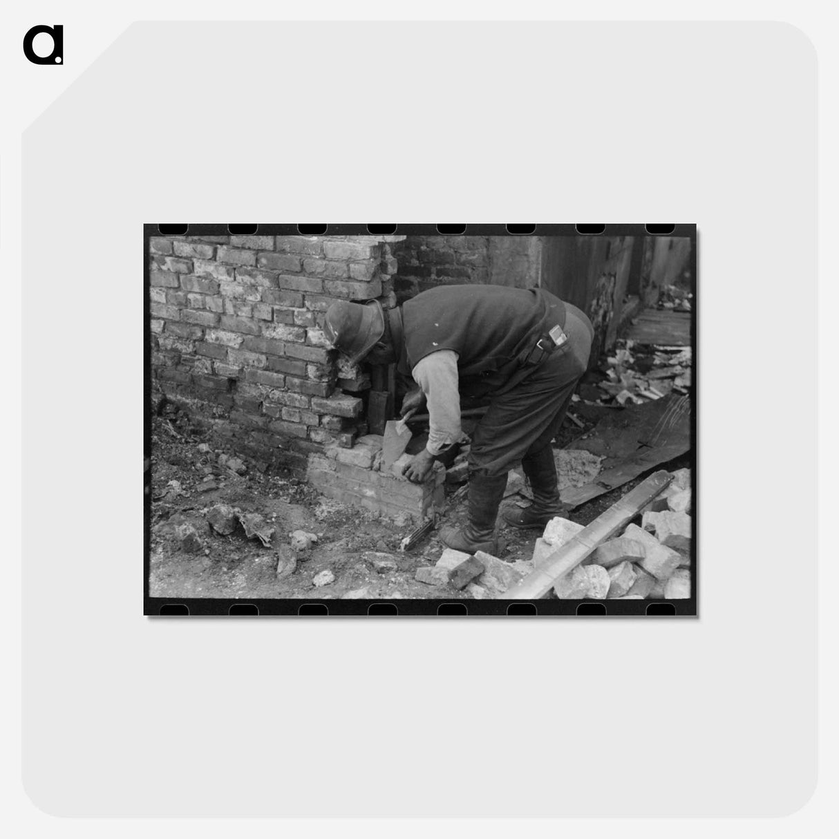 アートポストカード-Apartment Building Repair, South Side, Chicago
 - ラッセル リー Postcard.