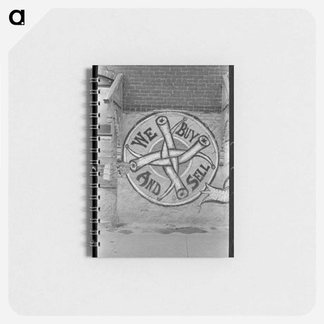 アートメモ帳-Sign on Building, Wells Point, Texas
 - ラッセル リー Memo.