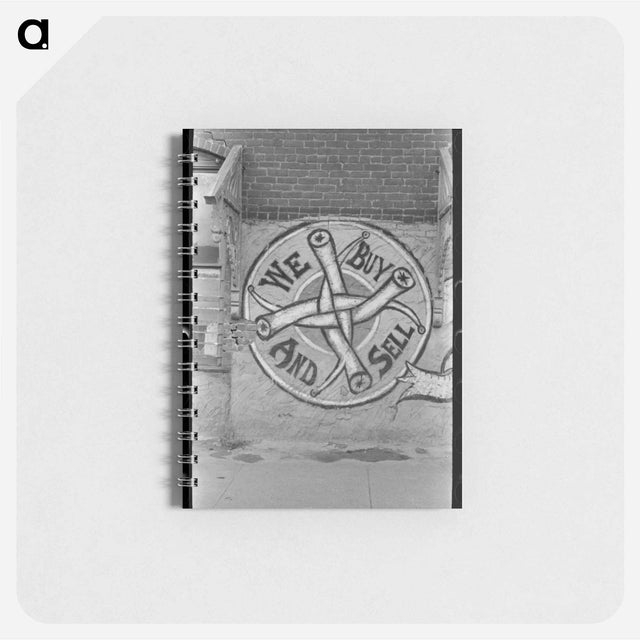 アートメモ帳-Sign on Building, Wells Point, Texas
 - ラッセル リー Memo.