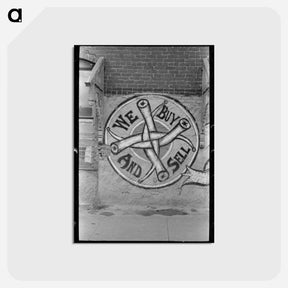 アートポストカード-Sign on Building, Wells Point, Texas
 - ラッセル リー Postcard.