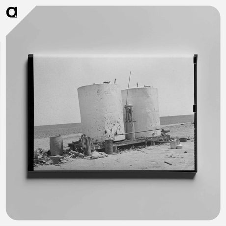 アートパネル-Gasoline Storage Tanks on Farm near Ralls, Texas
 - ラッセル リー Canvas.