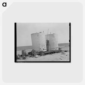 アートポストカード-Gasoline Storage Tanks on Farm near Ralls, Texas
 - ラッセル リー Postcard.