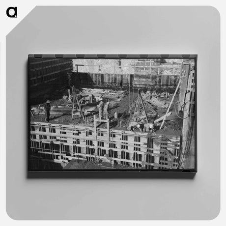 アートパネル-Shasta Dam Under Construction, Shasta County, California
 - ラッセル リー Canvas.