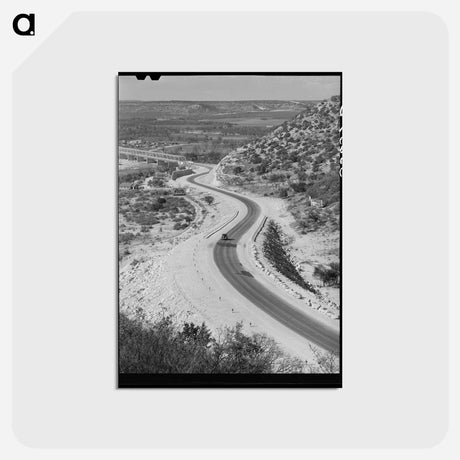 アートポストカード-Highway Leading into Junction, Texas
 - ラッセル リー Postcard.