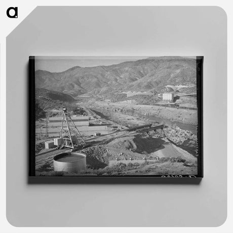 アートパネル-Shasta Dam Construction, Sacramento River, Shasta County, California
 - ラッセル リー Canvas.