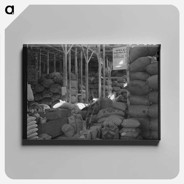 アートパネル-Wool and Mohair Storage, Kimble County
 - ラッセル リー Canvas.