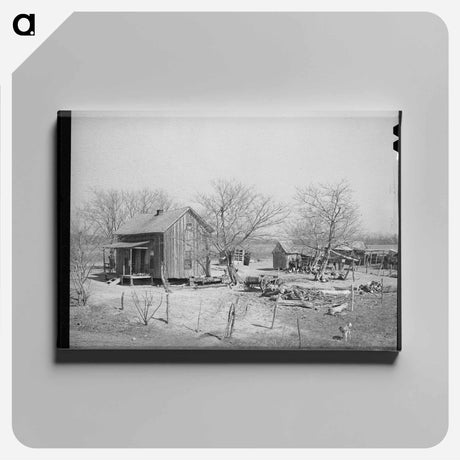 アートパネル-Yard of Farmer, McIntosh County, Oklahoma
 - ラッセル リー Canvas.