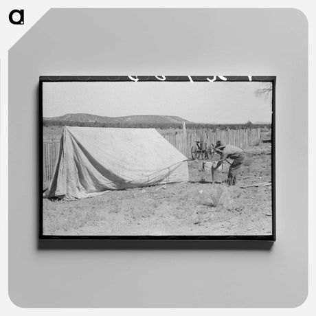 アートパネル-Faro Caudill Driving Tent Posts, Pie Town, New Mexico
 - ラッセル リー Canvas.