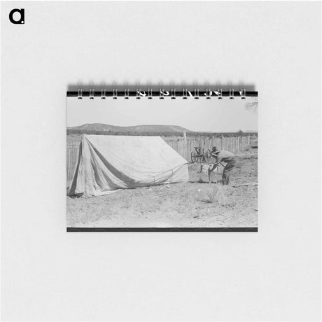 アートメモ帳-Faro Caudill Driving Tent Posts, Pie Town, New Mexico
 - ラッセル リー Memo.