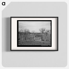 アートポスター-Cedar Post Fence, Kimble County, Texas
 - ラッセル リー Poster.