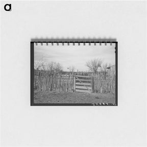 アートメモ帳-Cedar Post Fence, Kimble County, Texas
 - ラッセル リー Memo.
