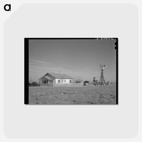 アートポストカード-Farmstead, Dawson County, Texas
 - ラッセル リー Postcard.