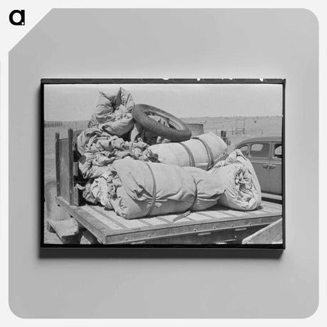 アートパネル-Bedrolls on Truck, Marfa, Texas
 - ラッセル リー Canvas.