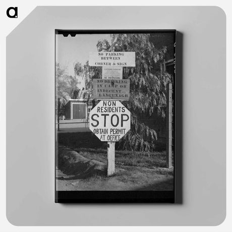 アートパネル-Yuba City FSA Farm Workers' Camp Entrance Sign
 - ラッセル リー Canvas.