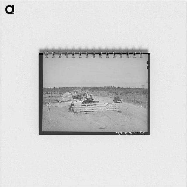 アートメモ帳-New Road Under Construction in Menard County, Texas
 - ラッセル リー Memo.