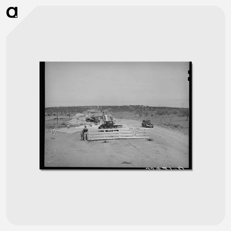 アートポストカード-New Road Under Construction in Menard County, Texas
 - ラッセル リー Postcard.