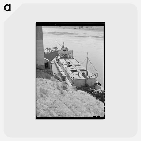 アートポストカード-Barge Carrying Wheat, Walla Walla, Washington
 - ラッセル リー Postcard.