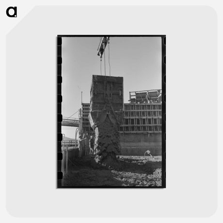 アートポストカード-Construction of Shasta Dam
 - ラッセル リー Postcard.