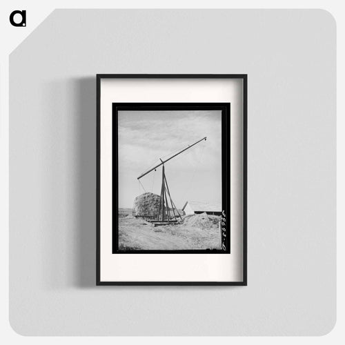 Hay Stacker and Hay Stack on Farm
 - Russell Lee Poster.