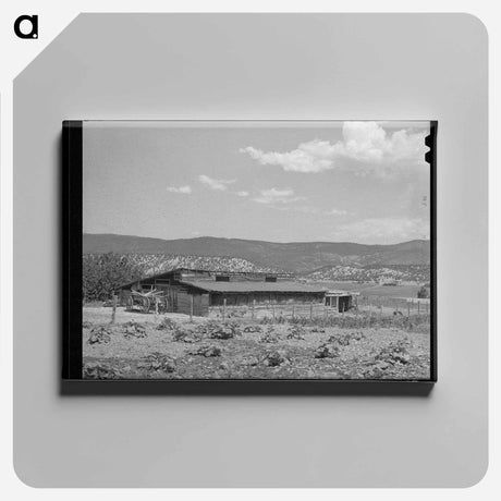 アートパネル-Hay and Cow Barn, Chamisal, New Mexico
 - ラッセル リー Canvas.