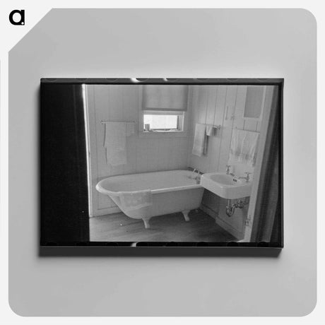 アートパネル-Bathroom in Farmer's Home, Lake Dick Project, Arkansas
 - ラッセル リー Canvas.