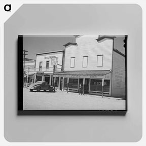 アートパネル-Buildings on Main Street, Wisdom, Montana
 - ラッセル リー Canvas.